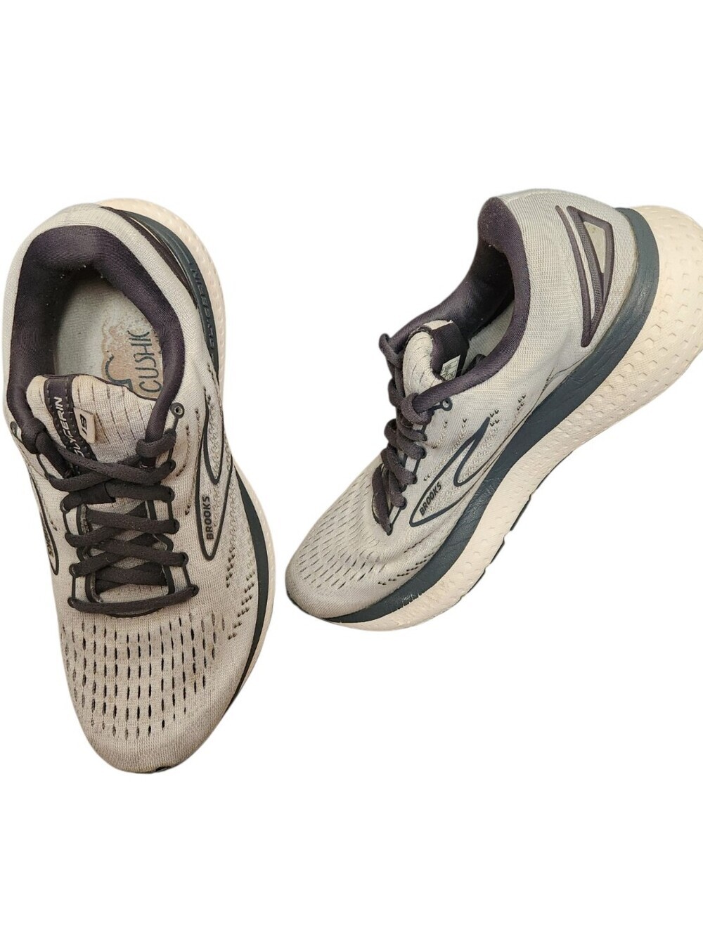 Brooks Glycerin 19 Women's Max-Cushion Running Shoes Gray Size 7.5 Lightweight